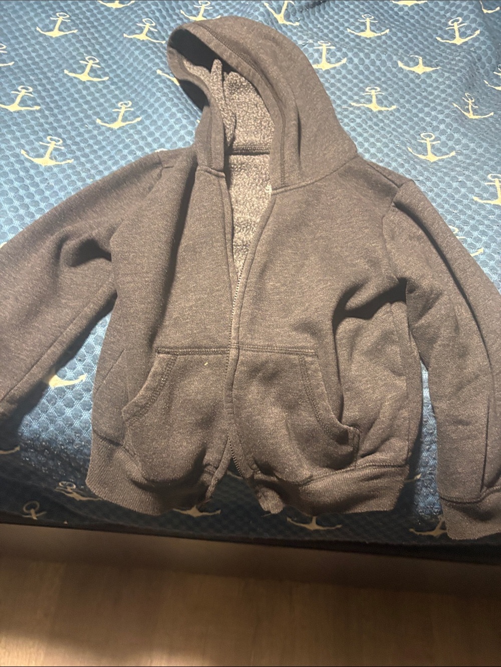 jumping beans Dark Gray Zip-Up Hoodie with Sherpa Lining